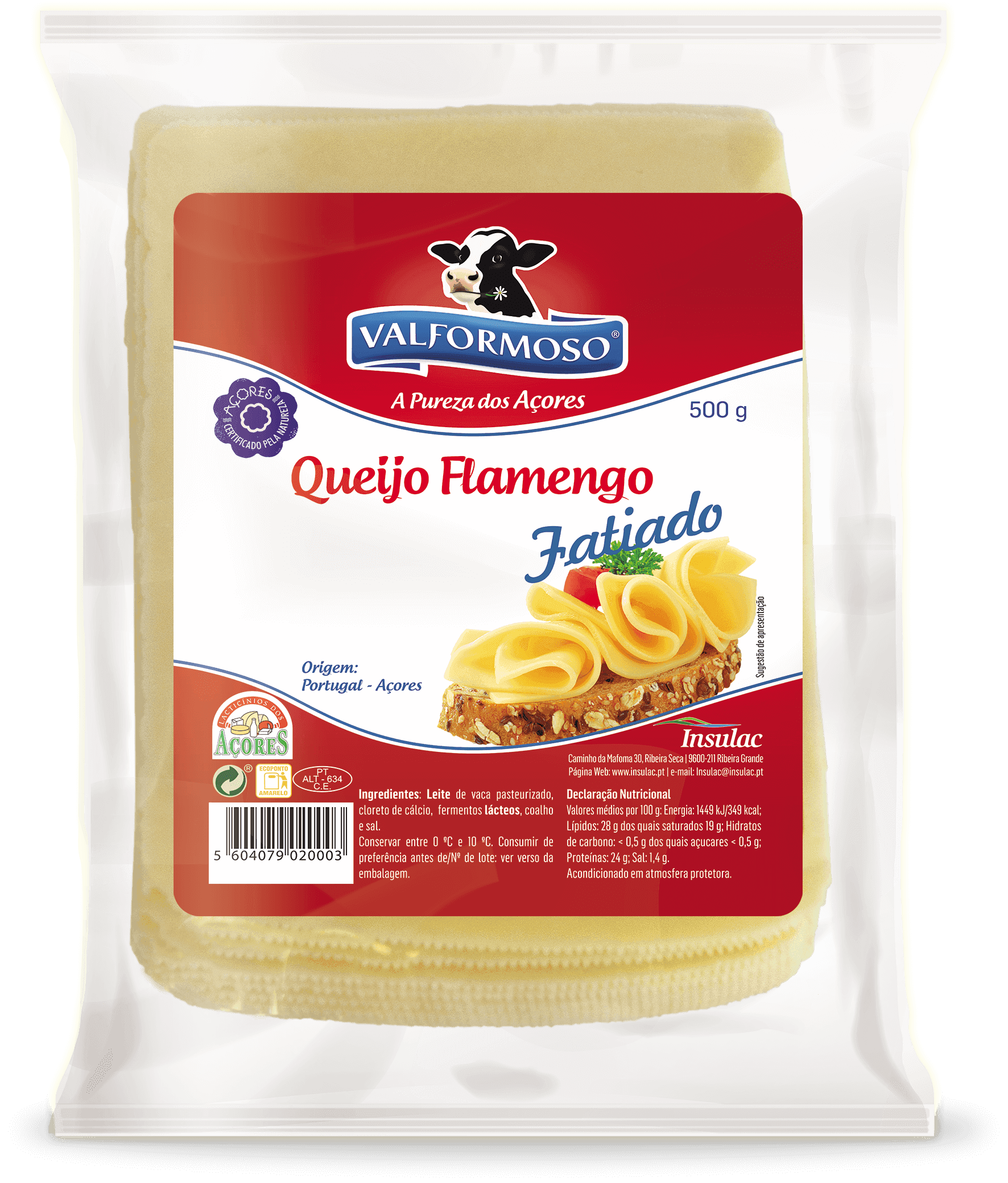 Queijo Flamengo Barra Fatias Valformoso 500g