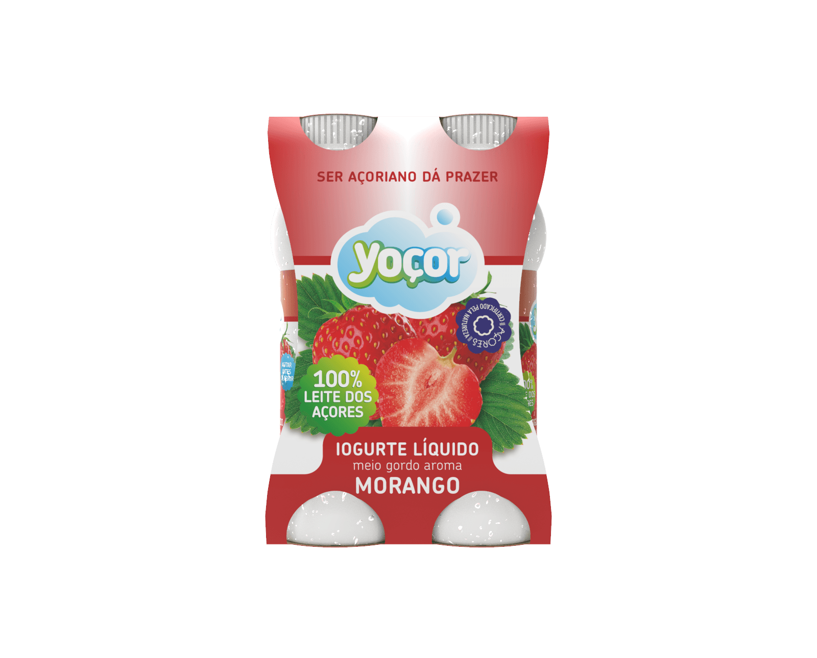 Iogurte Líquido c/ Aroma de Morango 4x170ml